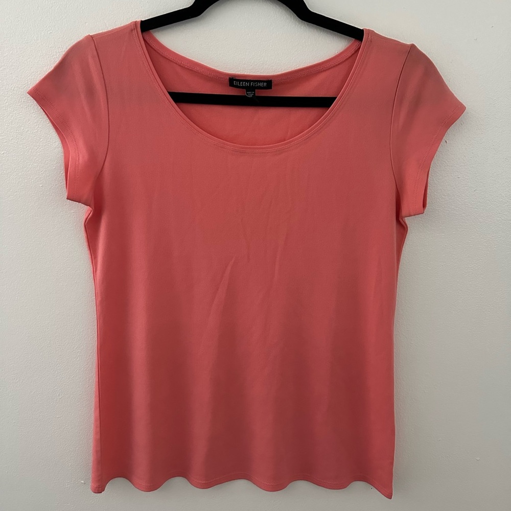 Eileen Fisher Pink Short Sleeve Top